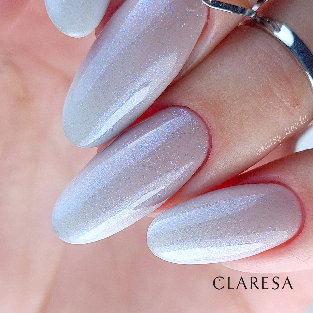 Claresa TOP NO WIPE 5 ml Glitter Blue