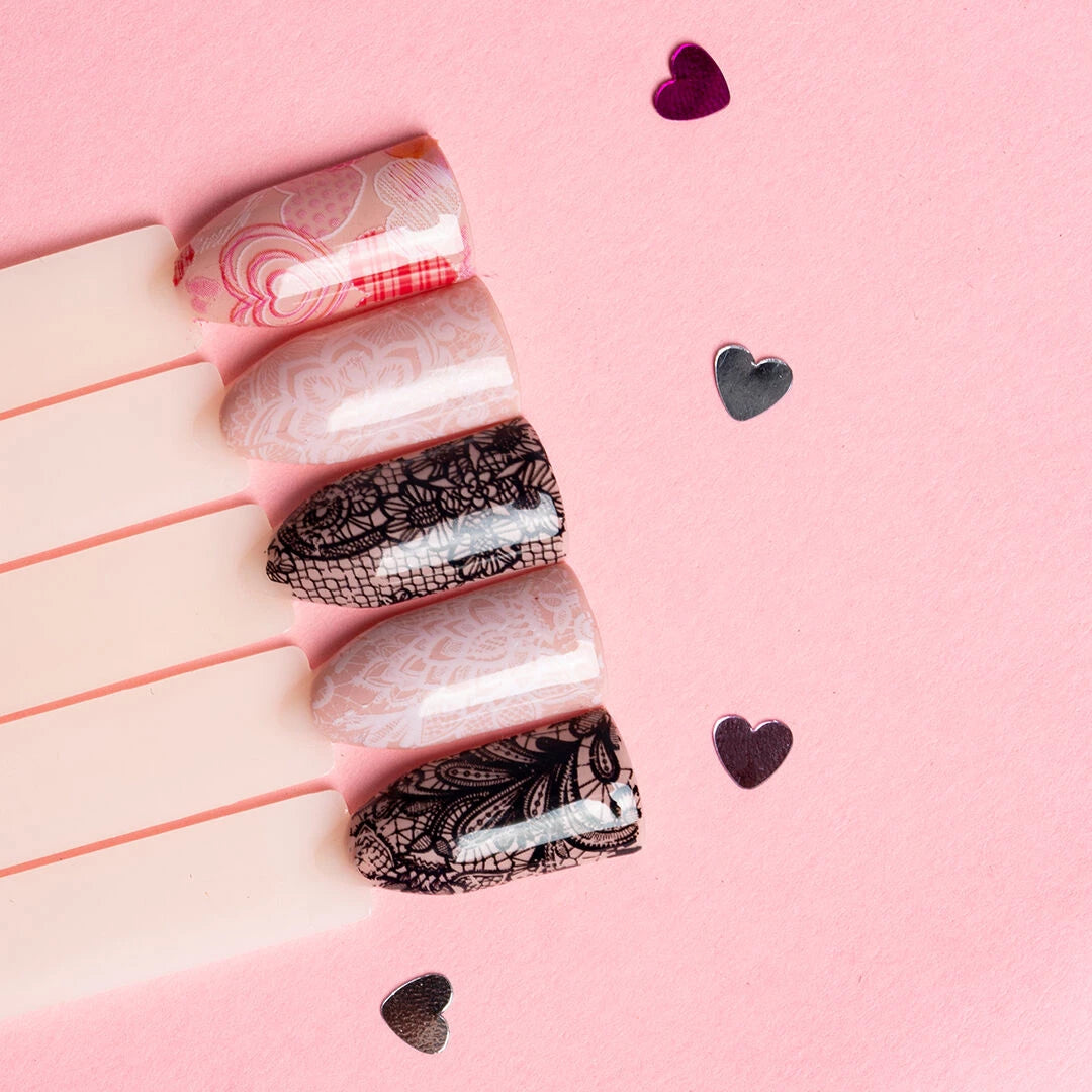 Transfer foil 24 Black Lace Ornamento manicure Semilac