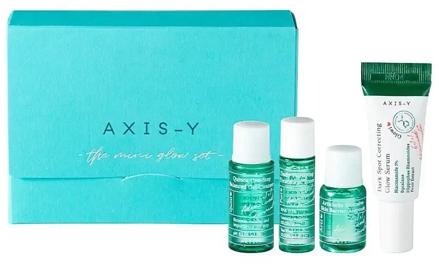 Axis-Y The Mini Glow Set (cleanser/8ml + ton/5ml + ser/5ml + ampoule/5ml)
