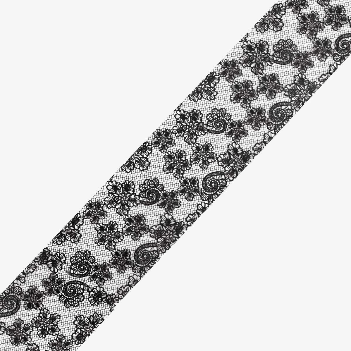 Transfer foil 24 Black Lace Ornamento manicure Semilac