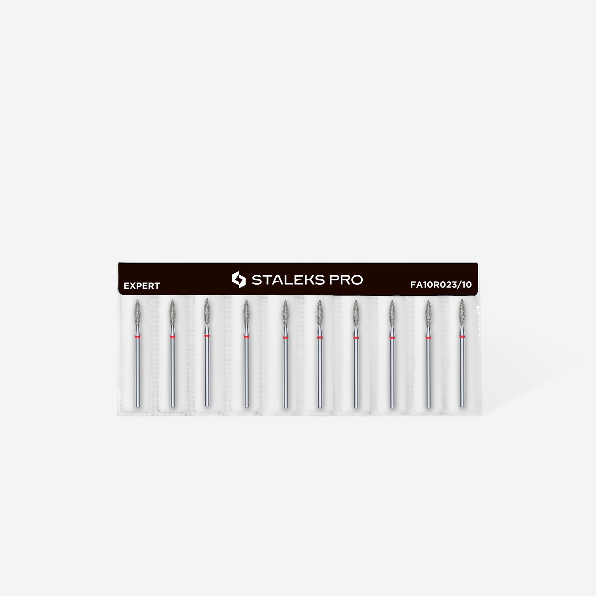 Punta per unghie diamantata rosso fiamma EXPERT diametro testa 2,3 mm / parte lavorante 10 mm