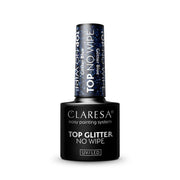 Claresa TOP NO WIPE 5 ml Glitter Blue