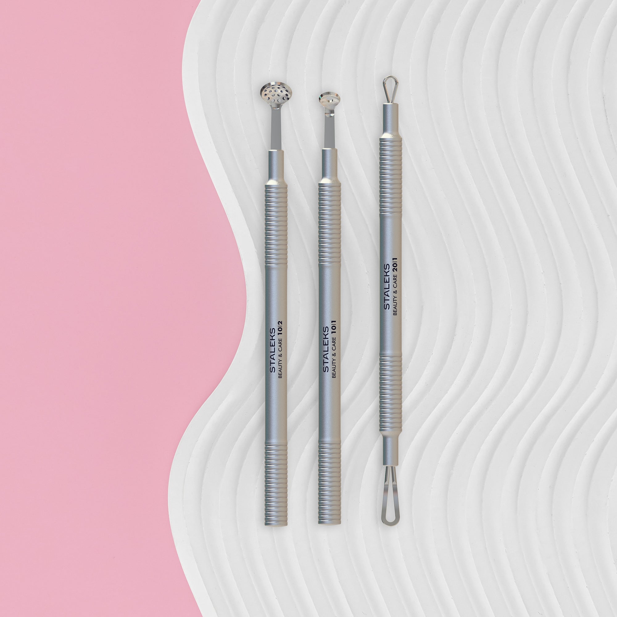 Set di strumenti per cosmetologia "Clean Skin" BEAUTY & CARE 30 (cucchiaio Uno, strumento rotondo con 19 fori e anello a doppia estremità)