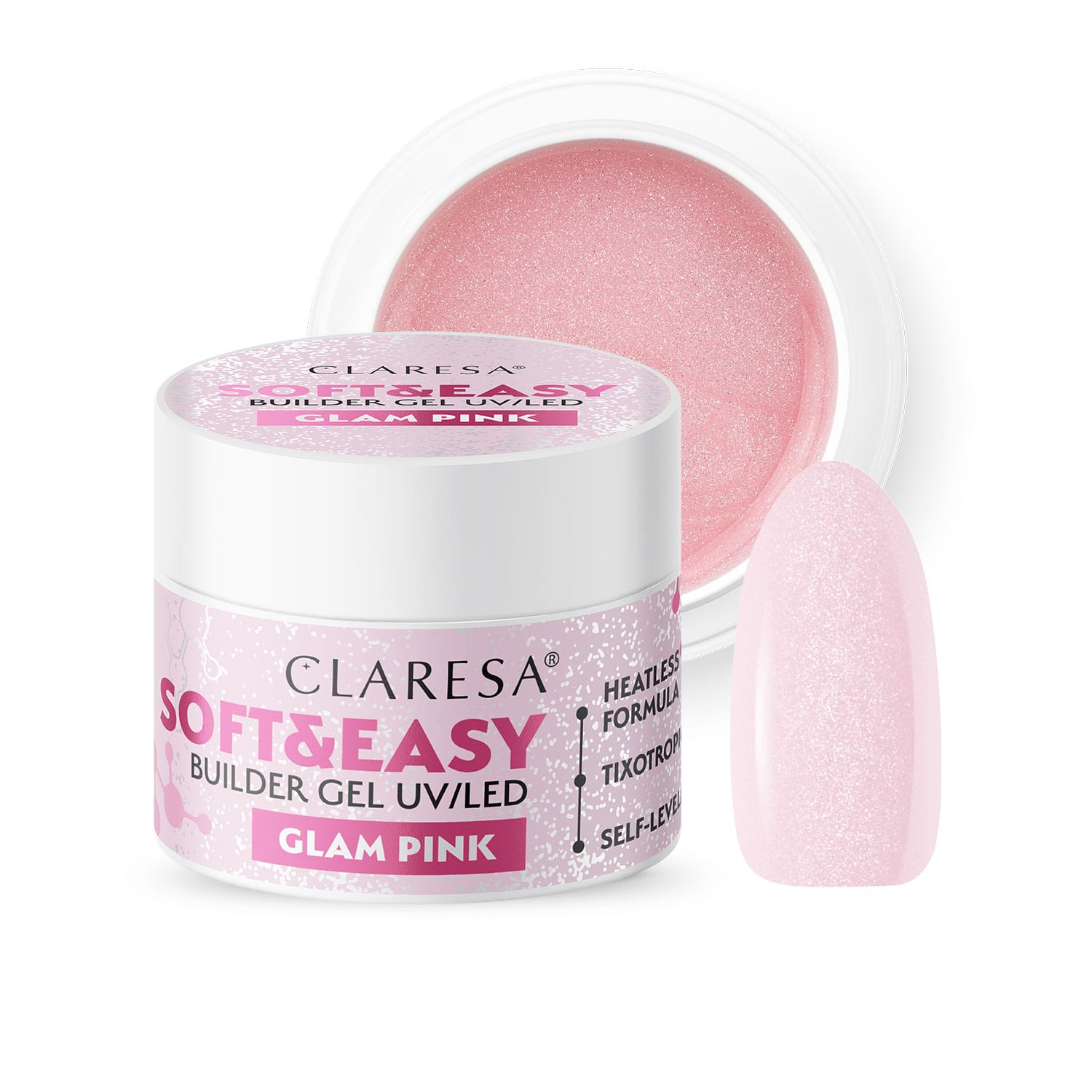 Claresa SOFT&EASY Builder Gel GLAM PINK 45g