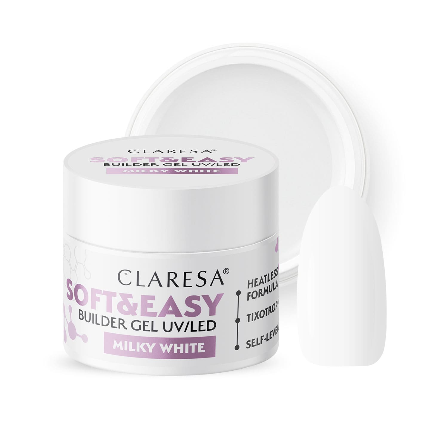 Claresa SOFT&EASY Builder Gel MILKY WHITE 12g