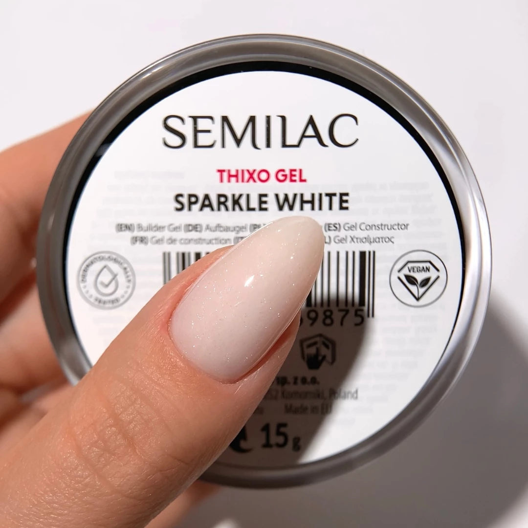 Semilac Thixo Gel Sparkle White Gel Costruttore 15 g
