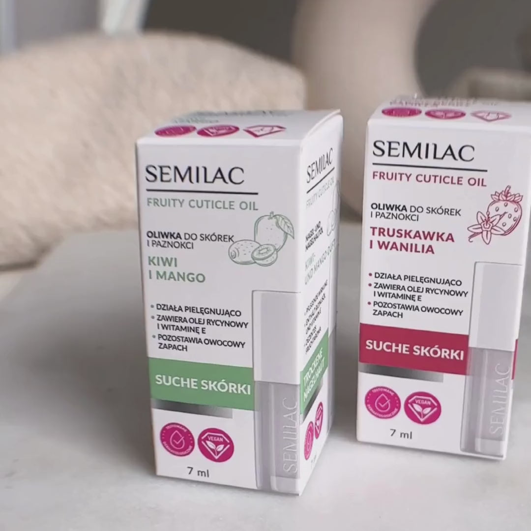 Carica video: Semilac Olio per unghie Kiwi Mango 7ml